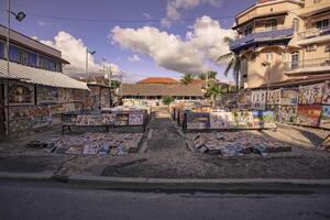 BAYAHIBE DOMINICAN REPUBLIC 23 DECEMBER 2019 Dominican paintings on display photo