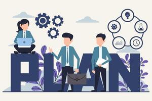 Strategic Business Planning and Teamwork Illustration vector