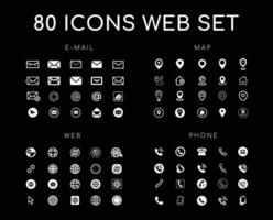 conjunto de iconos web vector