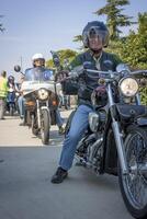 GAVELLO ITALY 24 MARCH 2020 Bikers gathering in Spring in countryside photo