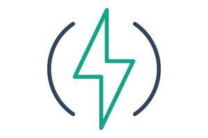 Electric icon. icon related to utilities. line icon style. utilities elements illustration vector