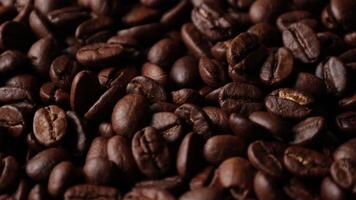 Brown roasted coffee bean background video