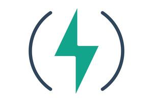 Electric icon. icon related to utilities. solid icon style. utilities elements illustration vector