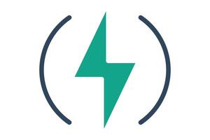 Electric icon. icon related to utilities. solid icon style. utilities elements illustration vector