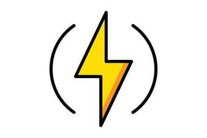 Electric icon. icon related to utilities. colored outline icon style. utilities elements illustration vector