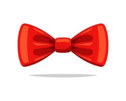 Red bowtie isolated on white background. vector