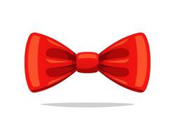 Red bowtie isolated on white background. vector