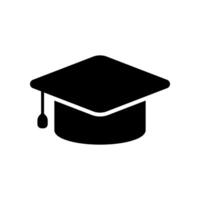 Graduation cap icon isolated on white background. vector