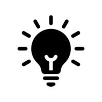 Lightbulb icon isolated on white background. vector