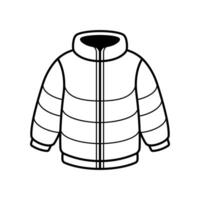 invierno chaqueta icono aislado en blanco antecedentes vector