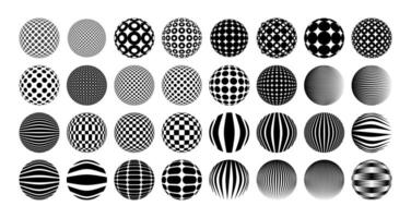 Digital technology abstract circle sphere logo design set vector