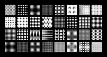 Decorative flat abstract shape seamless pattern design set vector