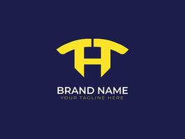 TH letter monogram business logo design vector