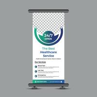 healthcare rollup banner post template vector