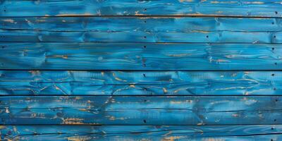 Rustic Old Weathered Blue Wood Plank Background Texture extreme closeup. High quality photo