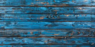 Rustic Old Weathered Blue Wood Plank Background Texture extreme closeup. High quality photo