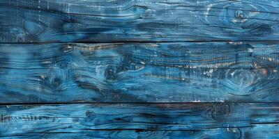 Rustic Old Weathered Blue Wood Plank Background Texture extreme closeup. High quality photo