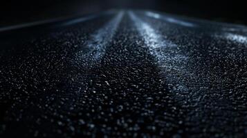 Wet asphalt, reflection of neon lights, a searchlight, smoke. Abstract light in a dark empty street with smoke, smog. Dark background scene of empty street, night view, night city. High quality photo