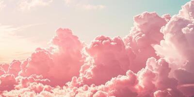 romántico rosado cielo antecedentes. nubes suave en puesta de sol. resumen antecedentes. texturizado fondo, nubes, nubes, para niños fondo de pantalla. huellas dactilares, fondos de pantalla, carteles, tarjetas alto calidad foto