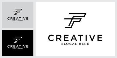 FF or F initial letter logo design concept vector