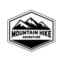 mountain hike logo template design vector