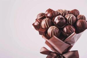 Various of Flower Chocolate Candy Bouquet Gift photo