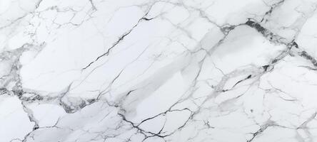 Close-up of smooth white marble with black veins photo