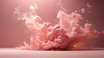Abstract diffuse pink smoke photo