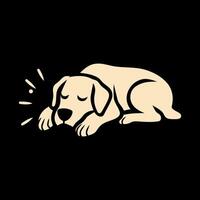 a guard dog sleeping on a black background vector