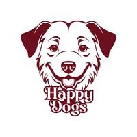 Minimalist dog logo vector