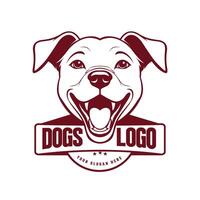 sencillo perros logo vector