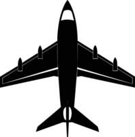 Black Airplane Silhouette, Clean Design vector