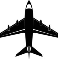 Black Airplane Silhouette, Clean Design vector