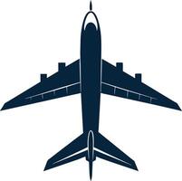 Black Airplane Silhouette, Clean Design vector