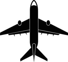 Black Airplane Silhouette, Clean Design vector