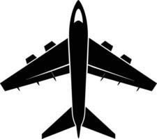 Black Airplane Silhouette, Clean Design vector