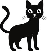 gato silueta limpiar y elegante diseño vector