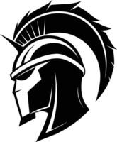Spartan Helmet Silhouette illustration Perfect for Logos, Branding, Print, Web, Merchandise and Apparel Designs vector