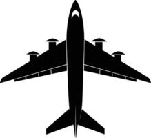 Black Airplane Silhouette, Clean Design vector