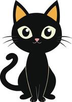 gato silueta limpiar y elegante diseño vector