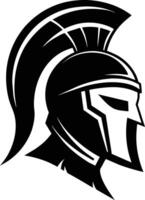 Spartan Helmet Silhouette illustration Perfect for Logos, Branding, Print, Web, Merchandise and Apparel Designs vector