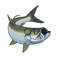 tarpon fishing illustration logo image t shirt vector