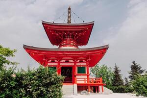 Buddhist temple in Japanese Krasnodar park photo