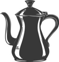 Silhouette coffee pot black color only vector