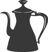 Silhouette coffee pot black color only vector