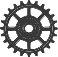 Silhouette Cogwheel machine gear black color only vector