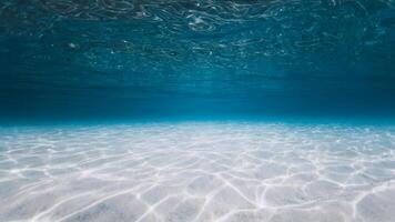 Tropical ocean with white sand underwater in Hawaiian island. Panoramic ocean background photo