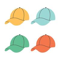 linda gorra. verano cabeza accesorio vector