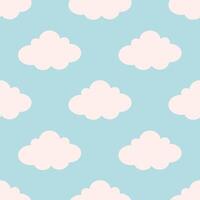 Minimalist abstract seamless pattern with clouds. Seamless pattern for wallpaper, textile, fabric, wrapping paper vector