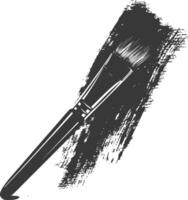 Silhouette brush for painting black color only vector